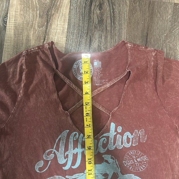 Affliction American Customs Women’s Shirt size small 100% cotton. Mortorcyle - Picture 11 of 12